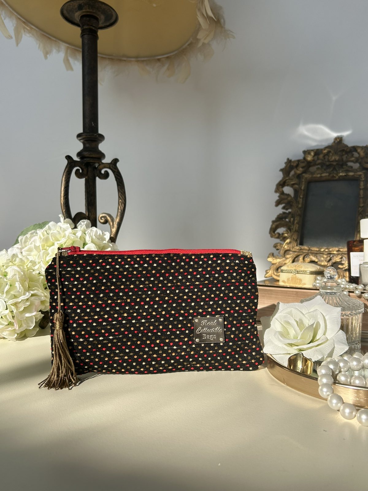 Polka sunset clutch
