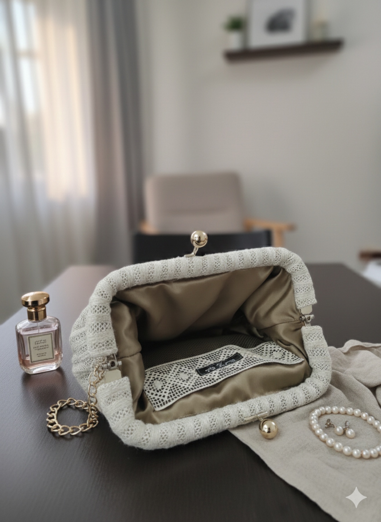 Χειροποίητη, υφασμάτινη τσάντα  32×21