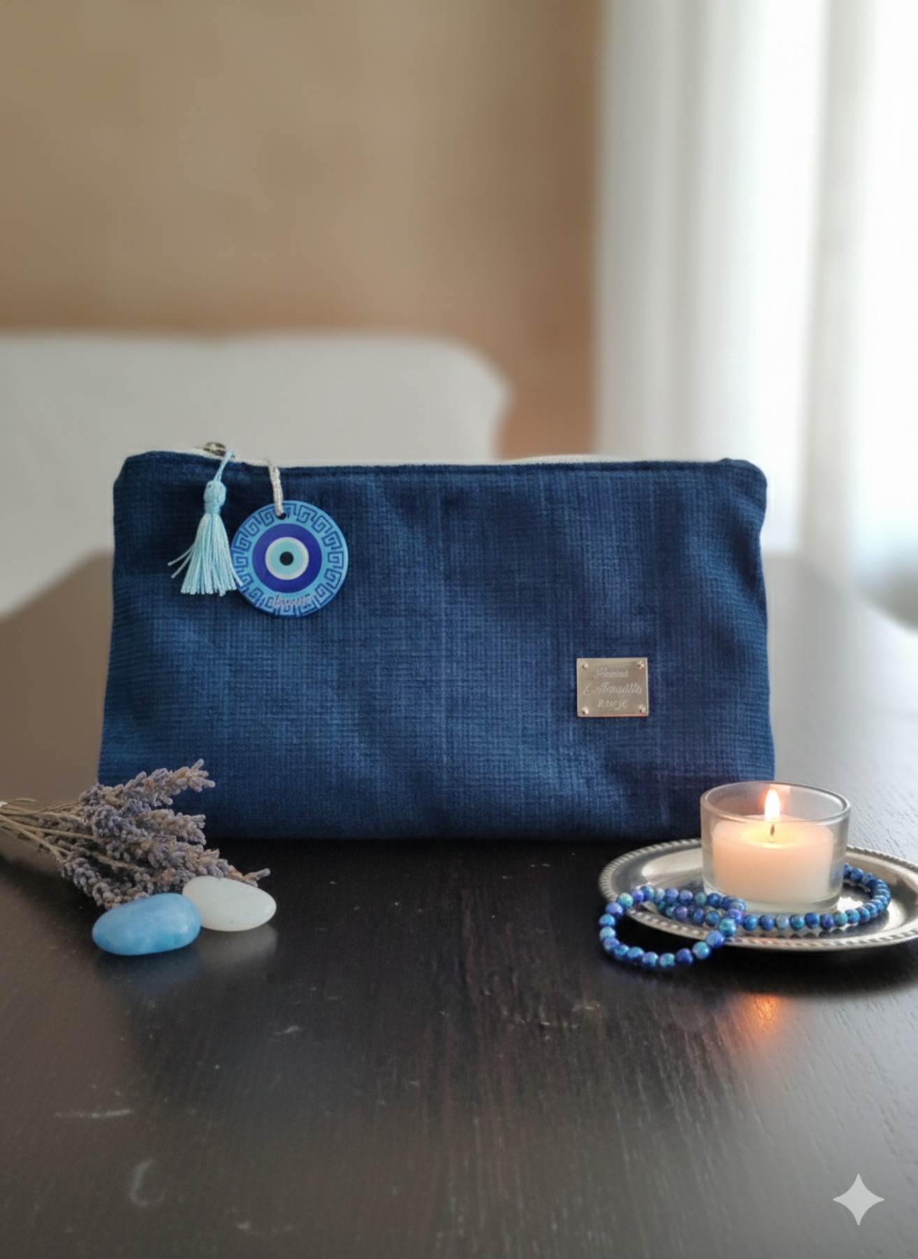 Χειροποίητος φάκελος στην απόχρωση του ωκεανού